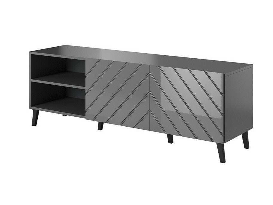 TV-állvány ABETO 150 (Zitok 150), Szín: Grafit + Fényes grafit