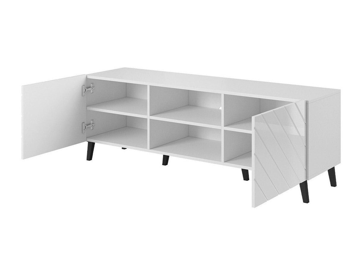 TV-állvány ABETO 150 (Zitok 150), Szín: Fehér + Fényes fehér