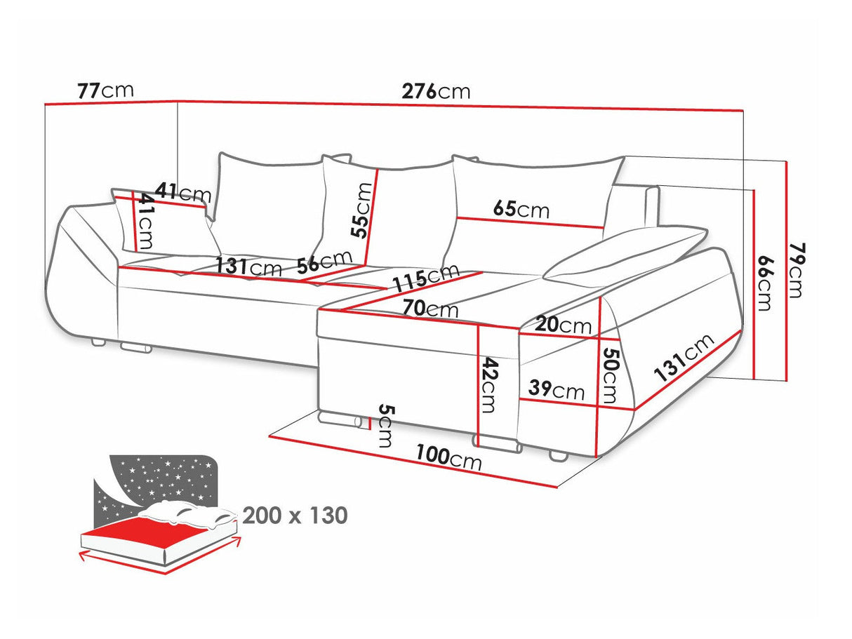 Sarokkanapé Korfu (Wamoz), Szín: Tornado 16 + Tornado 81