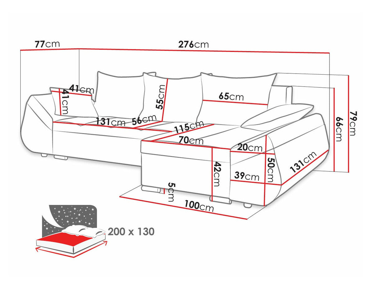 Sarokkanapé Korfu (Wamoz), Szín: Tornado 83 + Tornado 84