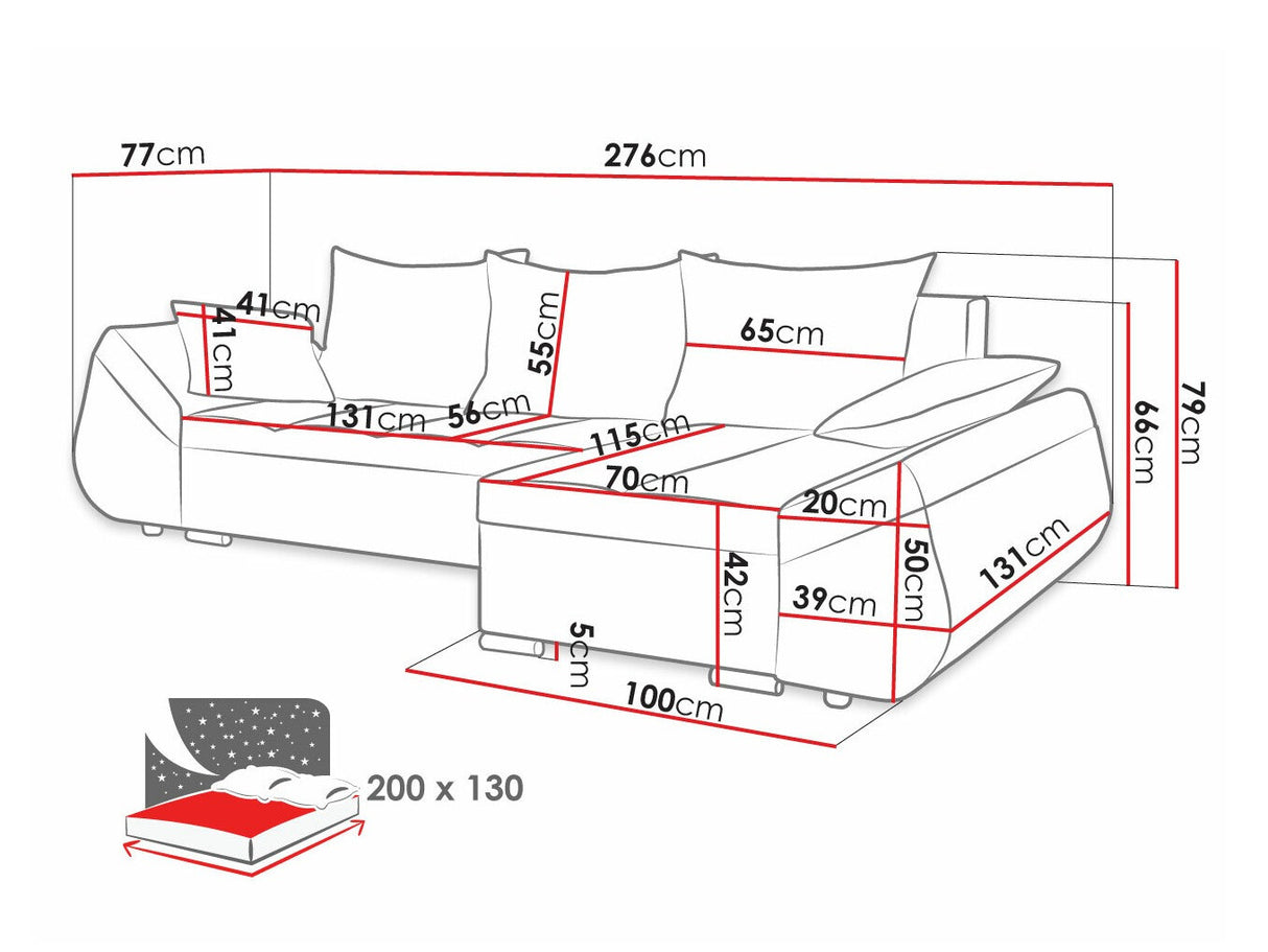 Sarokkanapé Korfu (Wamoz), Szín: Tornado 84 + Tornado 83