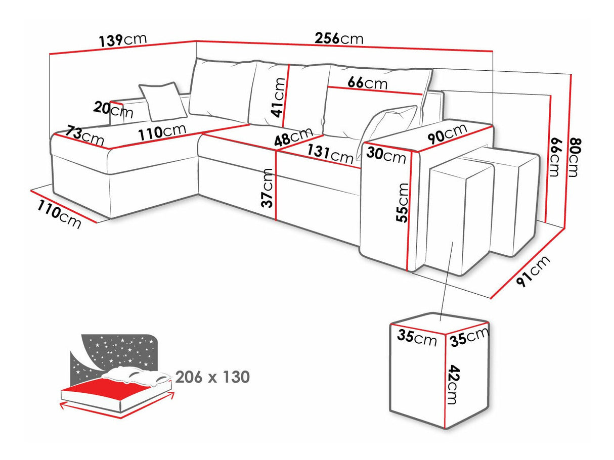 Sarokkanapé Kansas (Tirozi), Szín: Mikrofaza 22 + Mikrofaza 15