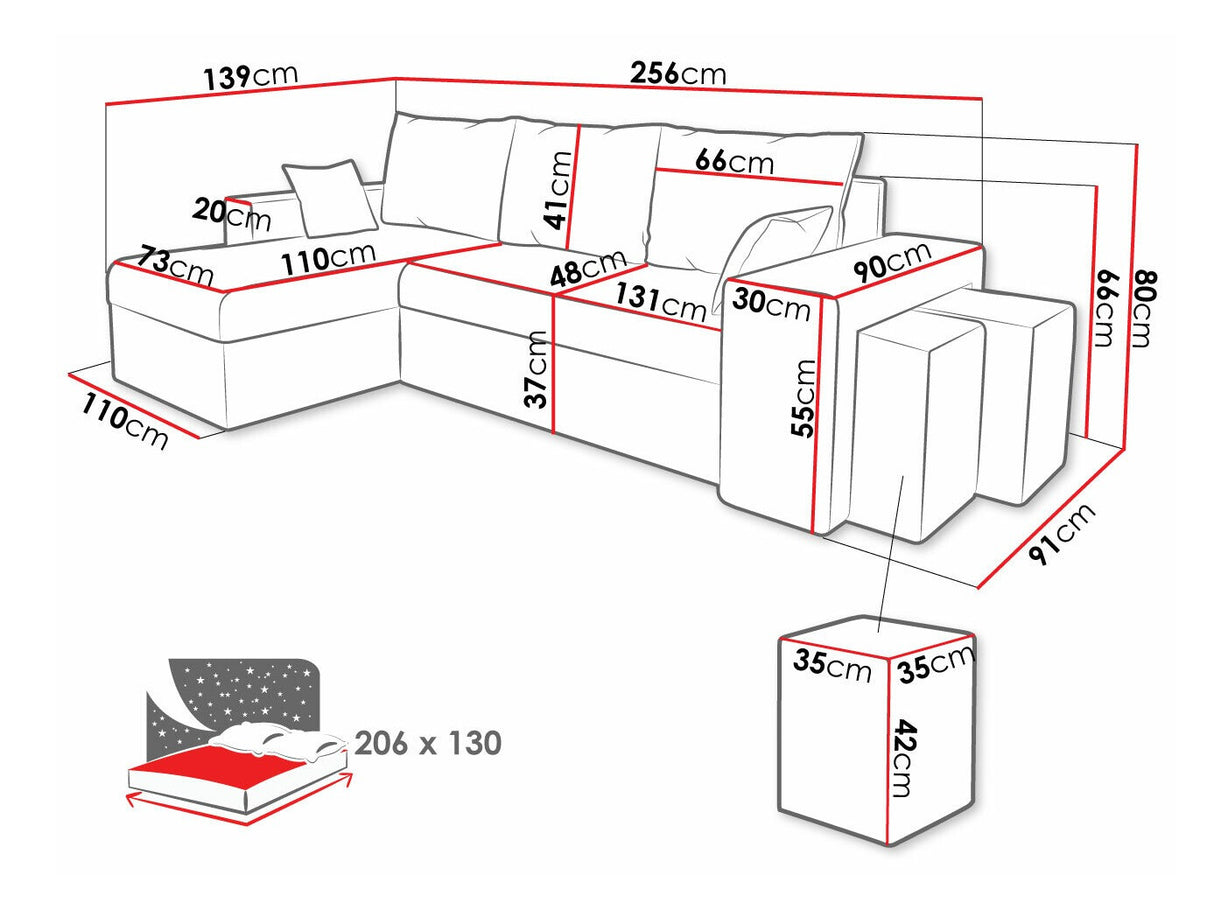 Sarokkanapé Kansas (Tirozi), Szín: Mikrofaza 09 + Mikrofaza 10