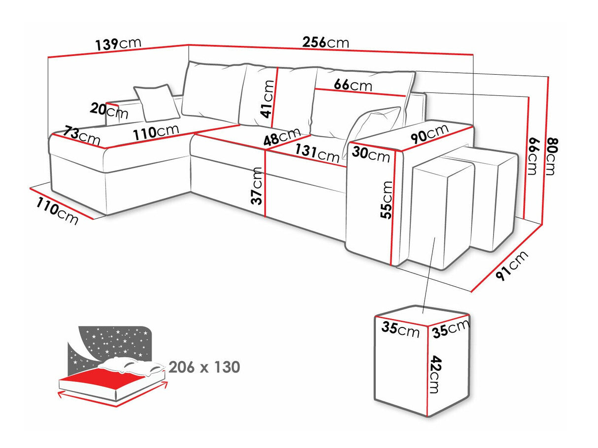 Sarokkanapé Narożnik Kansas Poso, Szín: Poso 14