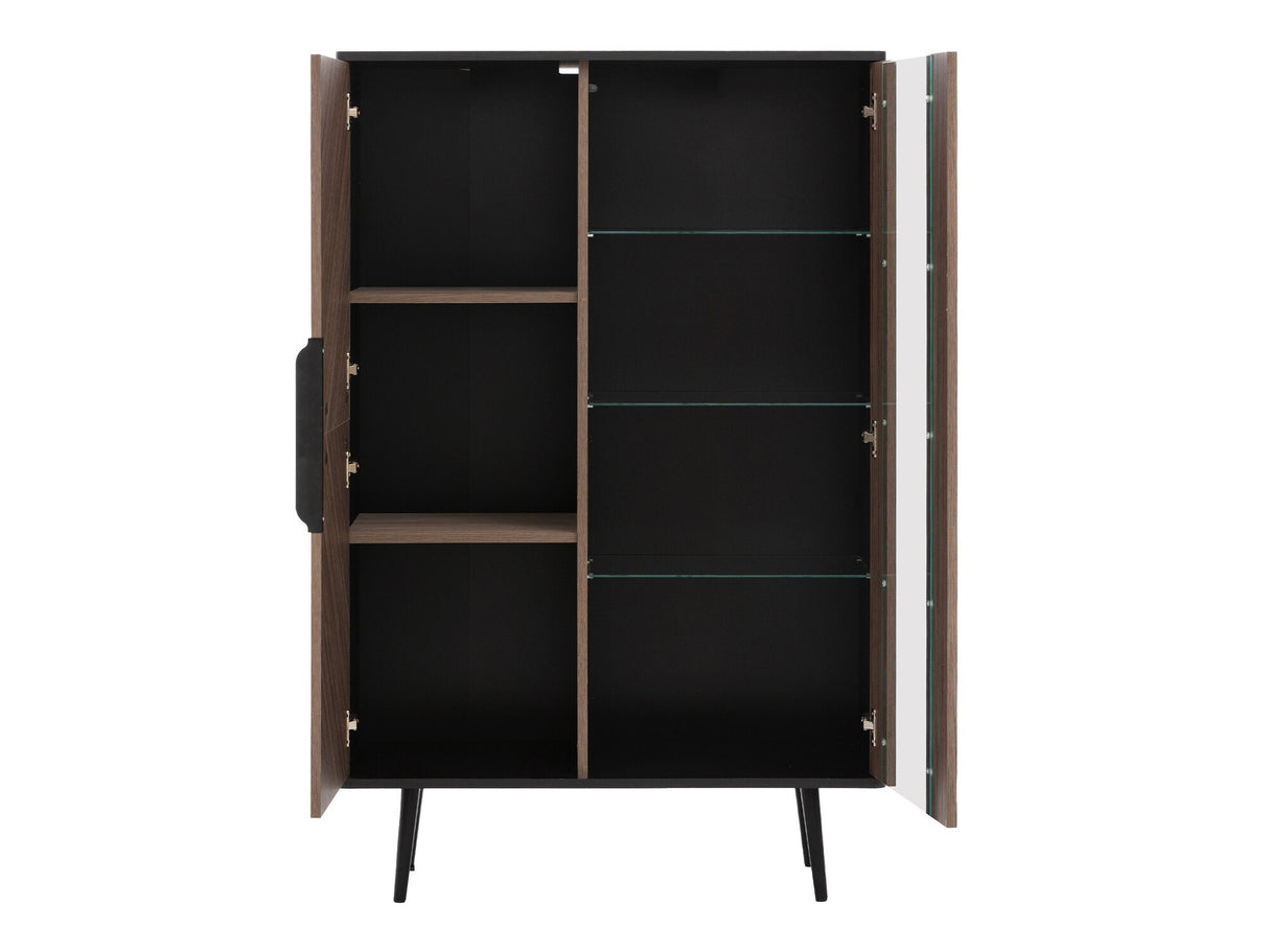 Könyvespolc Witryna WIT2D PINELLI PN-05 Czarny grafit/Captains Deck