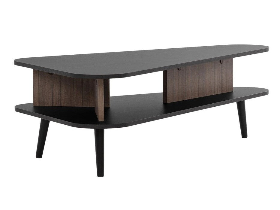 Nappali szett Meble PINELLI II / ICzarny grafit/Captains Deck, Könyvespolc: Nem