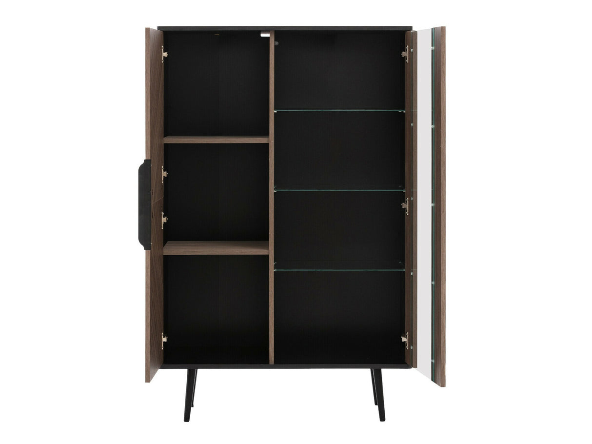 Nappali szett Meble PINELLI II / ICzarny grafit/Captains Deck, Könyvespolc: Igen