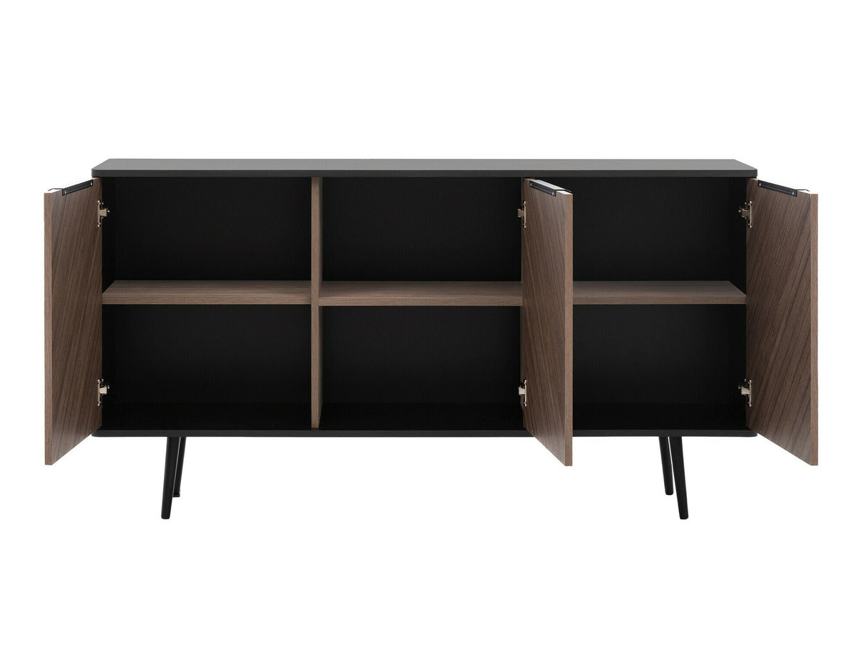 Nappali szett Meble PINELLI II / ICzarny grafit/Captains Deck, Könyvespolc: Igen