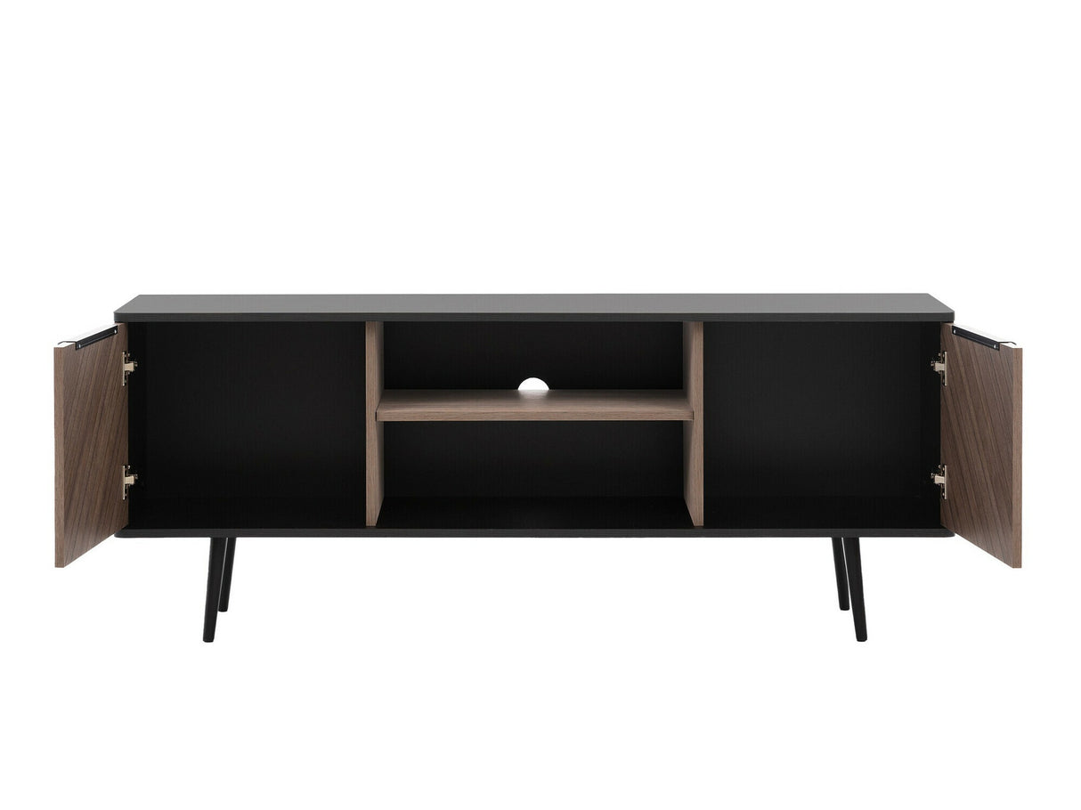 Nappali szett Meble PINELLI II / ICzarny grafit/Captains Deck, Könyvespolc: Igen