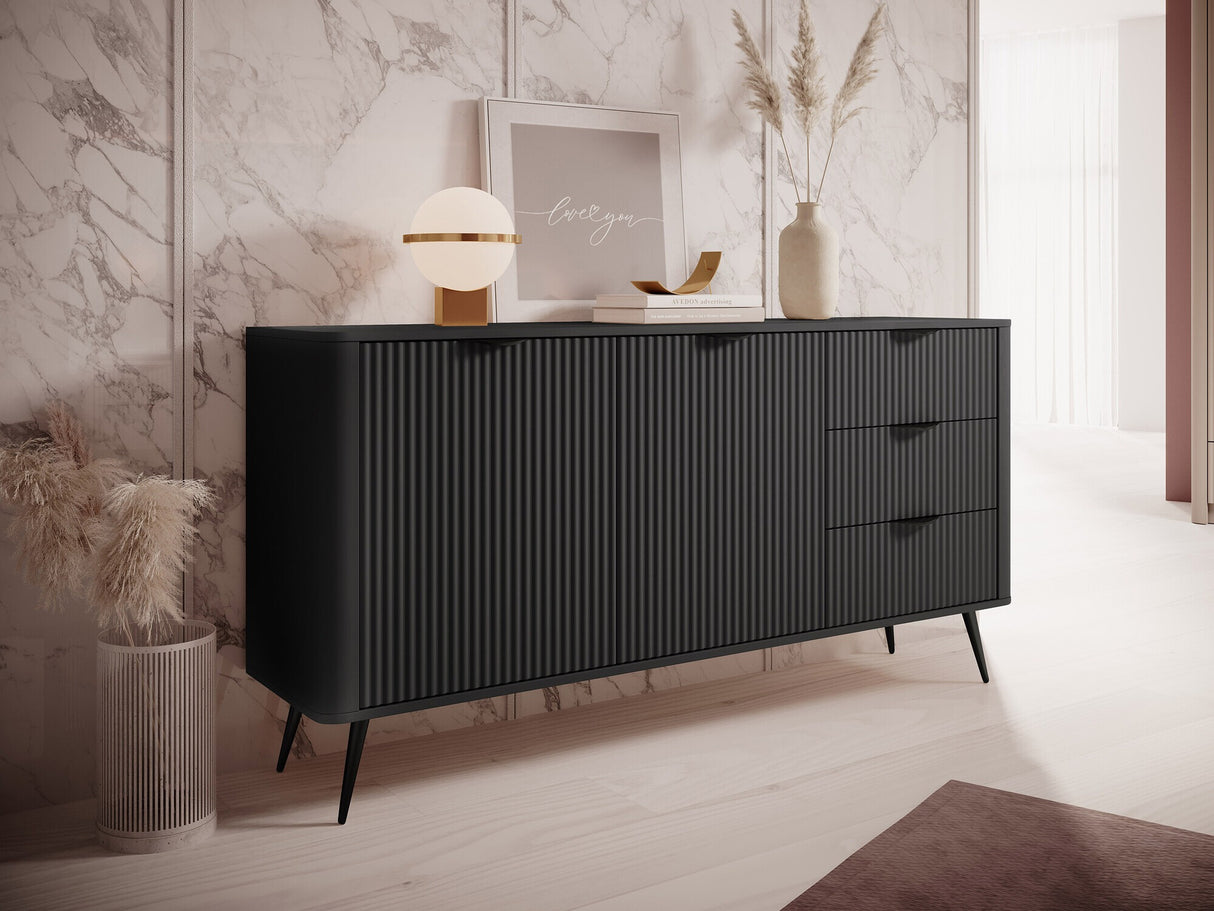 Komód Komoda 2D3S LANTE, Szín: Grafit