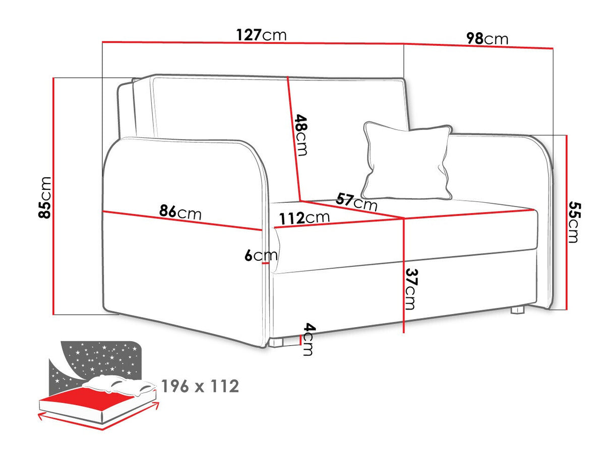 Kanapéágy Viva Loft II, Szín: Again 06