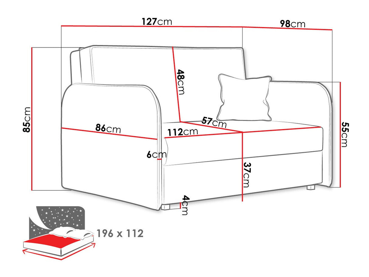 Kanapéágy Viva Loft II, Szín: Again 11