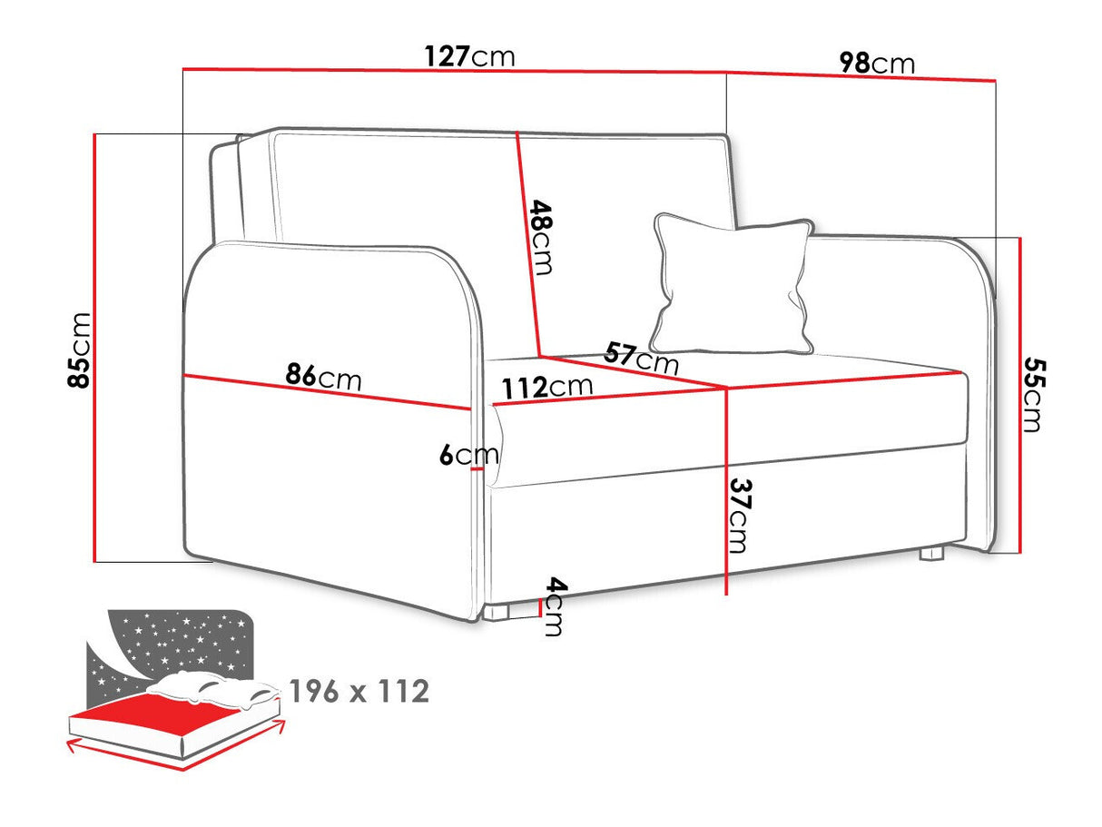 Kanapéágy Viva Loft II, Szín: Again 80