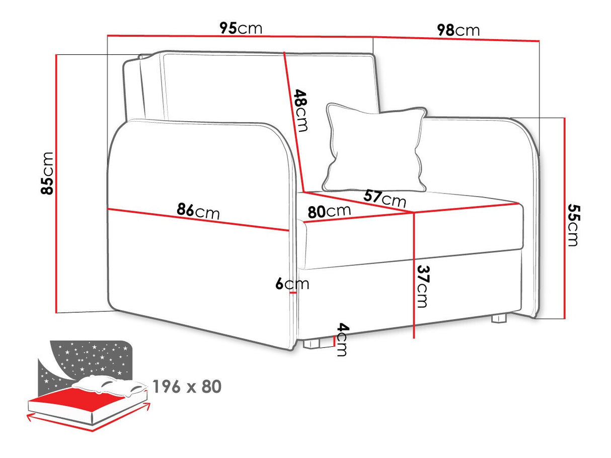 Fotel Viva Loft I (Clivia Loft I), Szín: Again 80