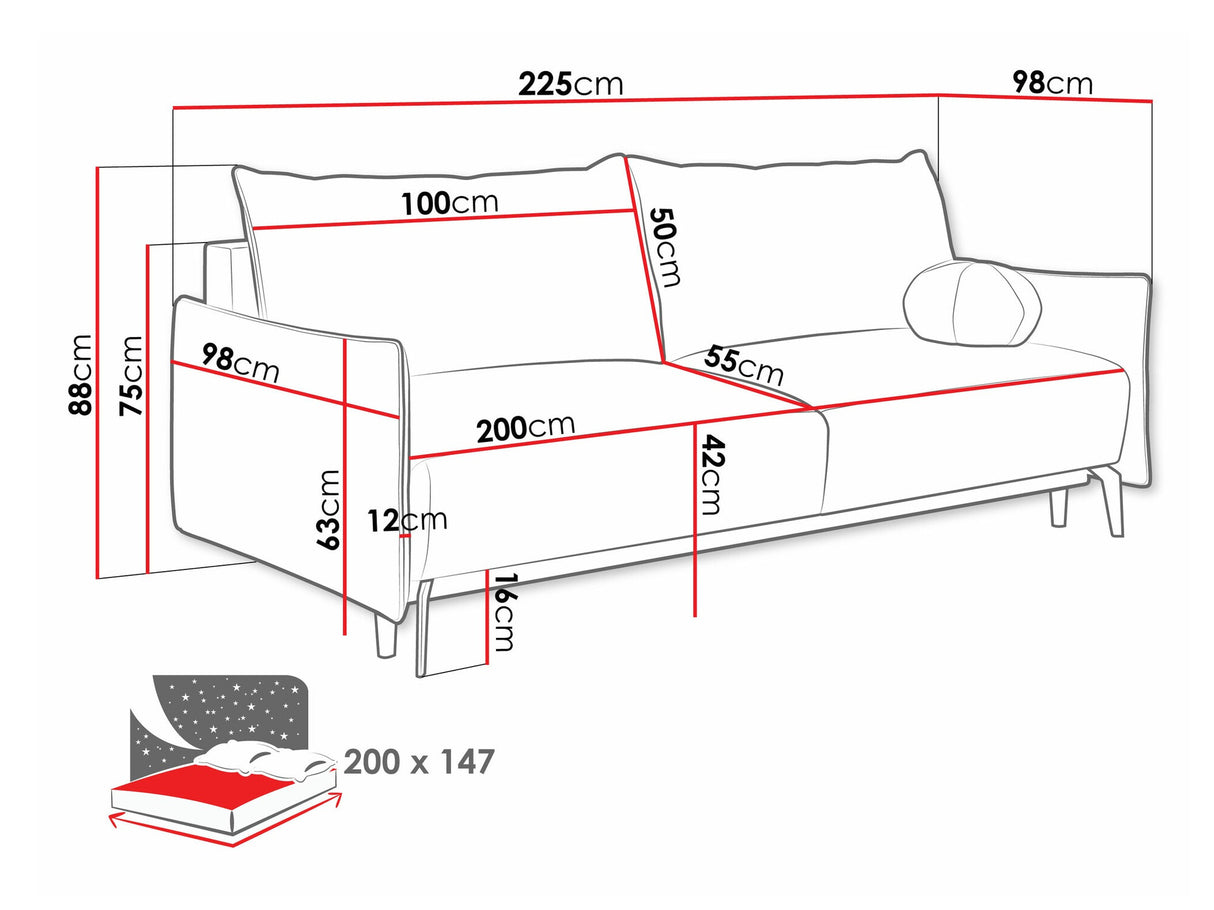 Kanapéágy Kanapa DALIA, Szín: Velo 627