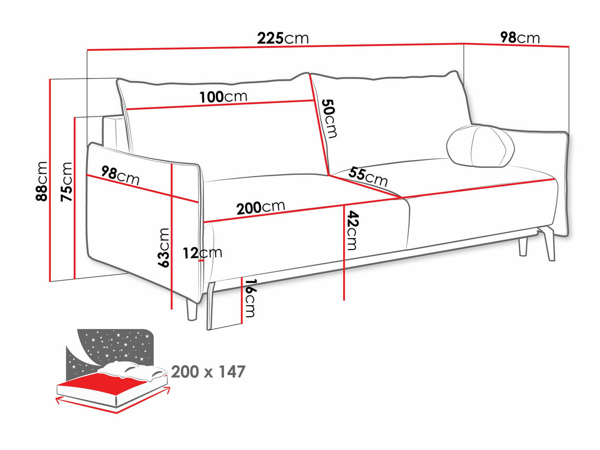 Kanapéágy Kanapa DALIA, Szín: Velo 633