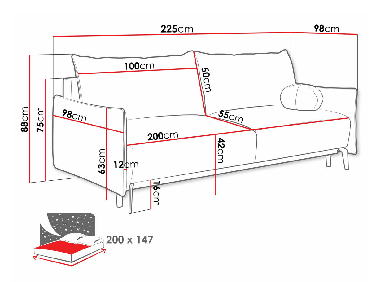 Kanapéágy Kanapa DALIA, Szín: Velo 636