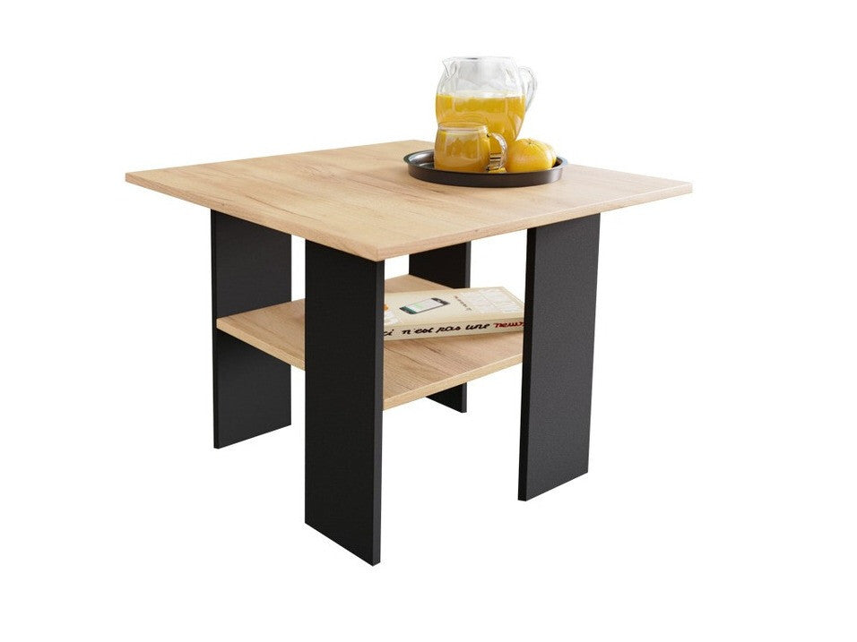 Dohányzóasztal Milanem (Kassor), Szín: Fekete + Craft tölgy