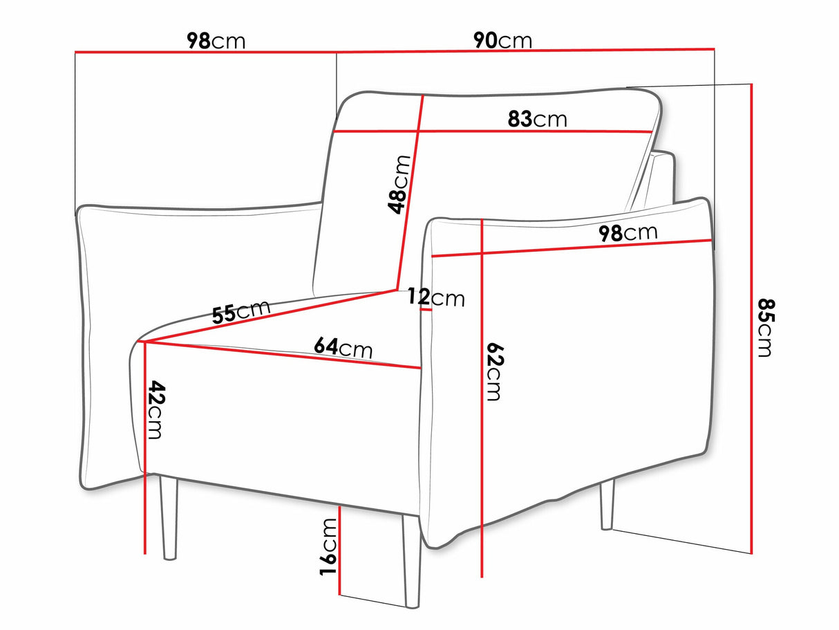 Fotel Fotel LAMBI, Szín: Velo 623