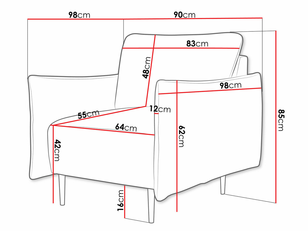 Fotel Fotel LAMBI, Szín: Velo 626