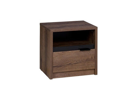 Éjjeliszekrény Denver (Verdek VD11), Szín: Monastery tölgy + Fényes fekete