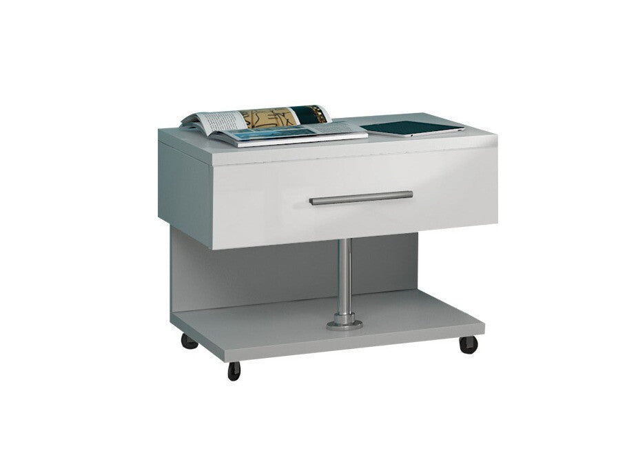 Éjjeliszekrény RAJ 5 (Paradise PD5), Szín: Fehér + Fényes fehér