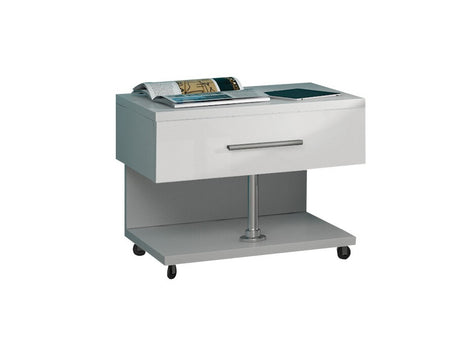 Éjjeliszekrény RAJ 5 (Paradise PD5), Szín: Fehér + Fényes fehér