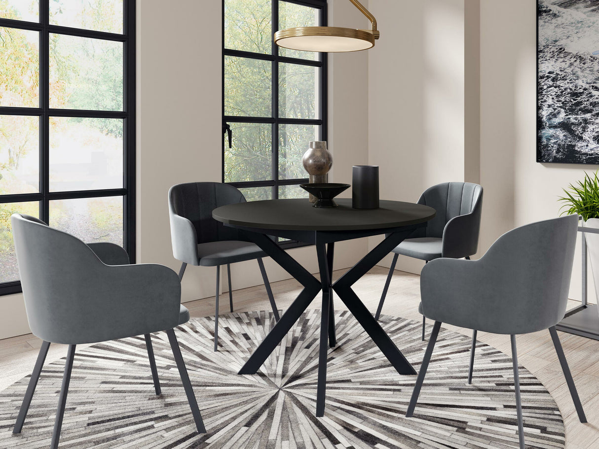 Asztal Stół LEIA 100, Szín: Fekete