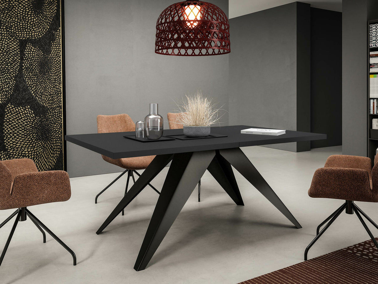 Asztal Stół VENTO 140, Szín: Fekete