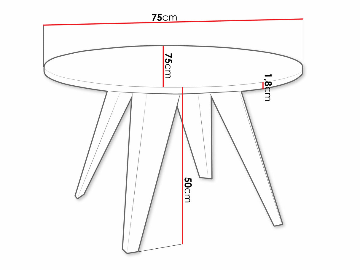 Dohányzóasztal Stolik kawowy FARE, Szín: Fekete + Lándzsa tölgy