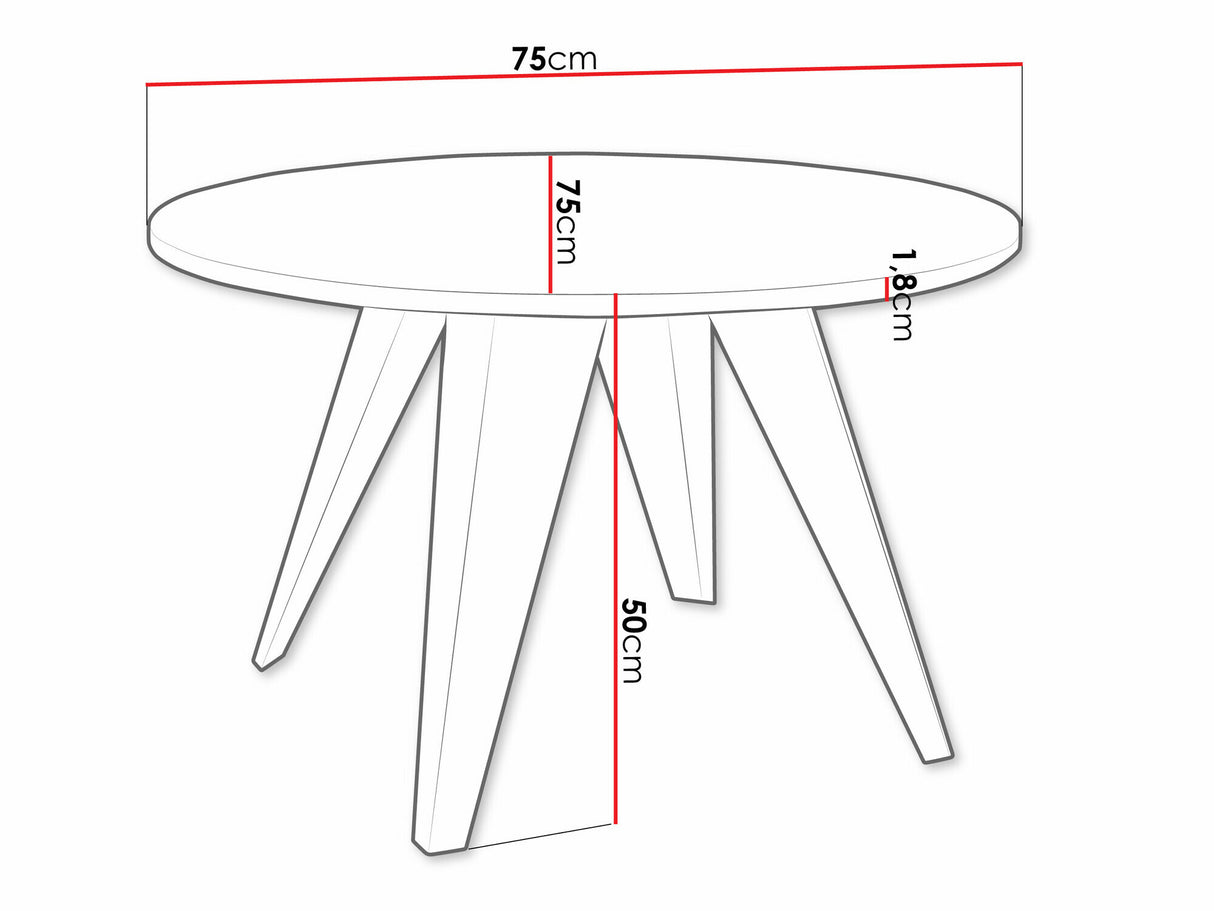 Dohányzóasztal Stolik kawowy FARE, Szín: Fekete + Fehér