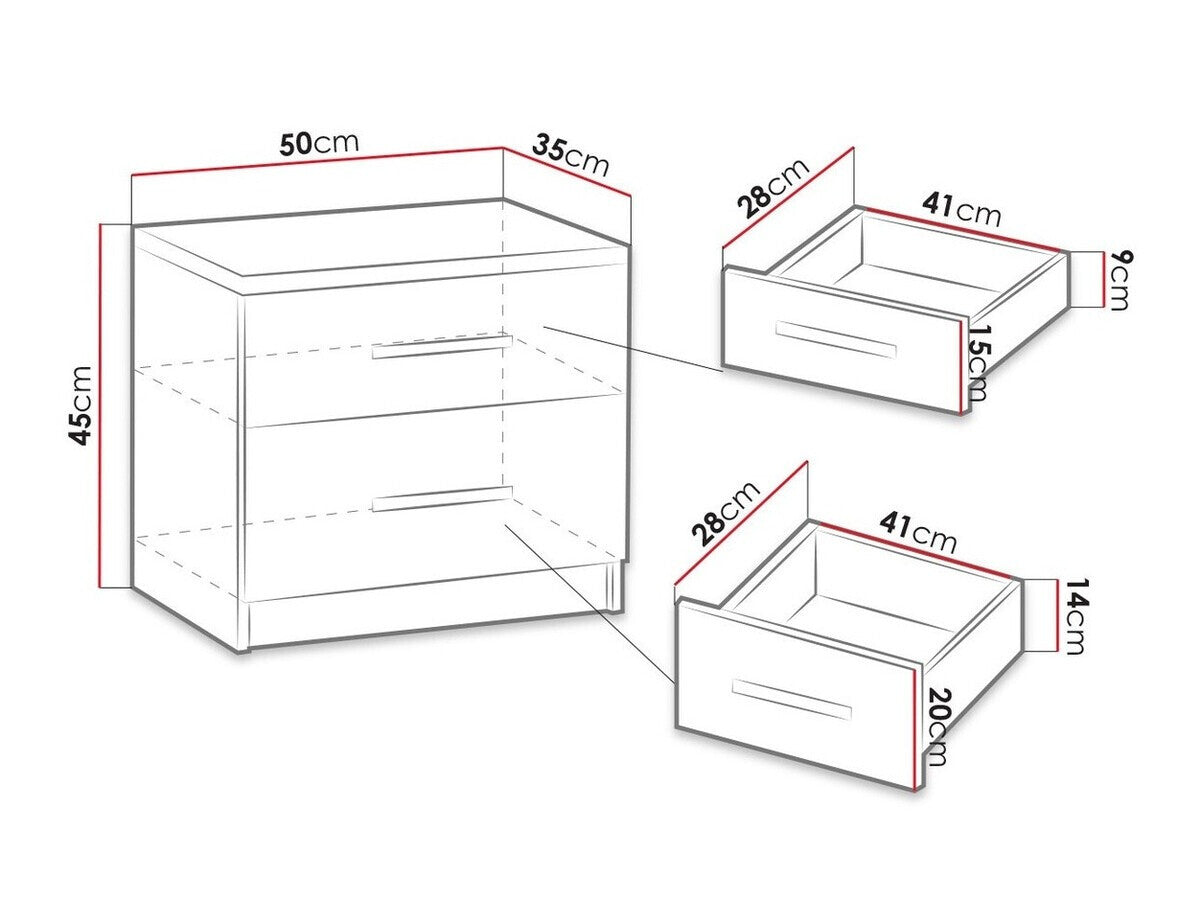 Éjjeliszekrény Bonem (Kler KE03), Szín: Monastery tölgy