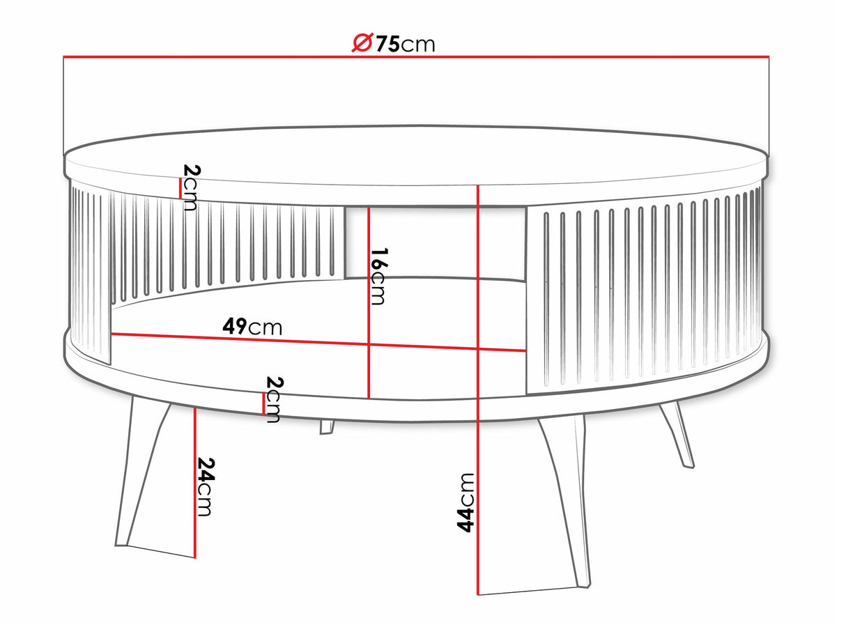 Dohányzóasztal Stolik kawowy ROENNI, Szín: Fekete + Fehér