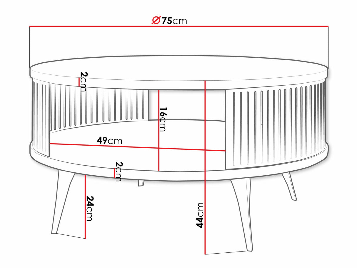 Dohányzóasztal Stolik kawowy ROENNI GOLD, Szín: Aranysárga + Fehér márvány