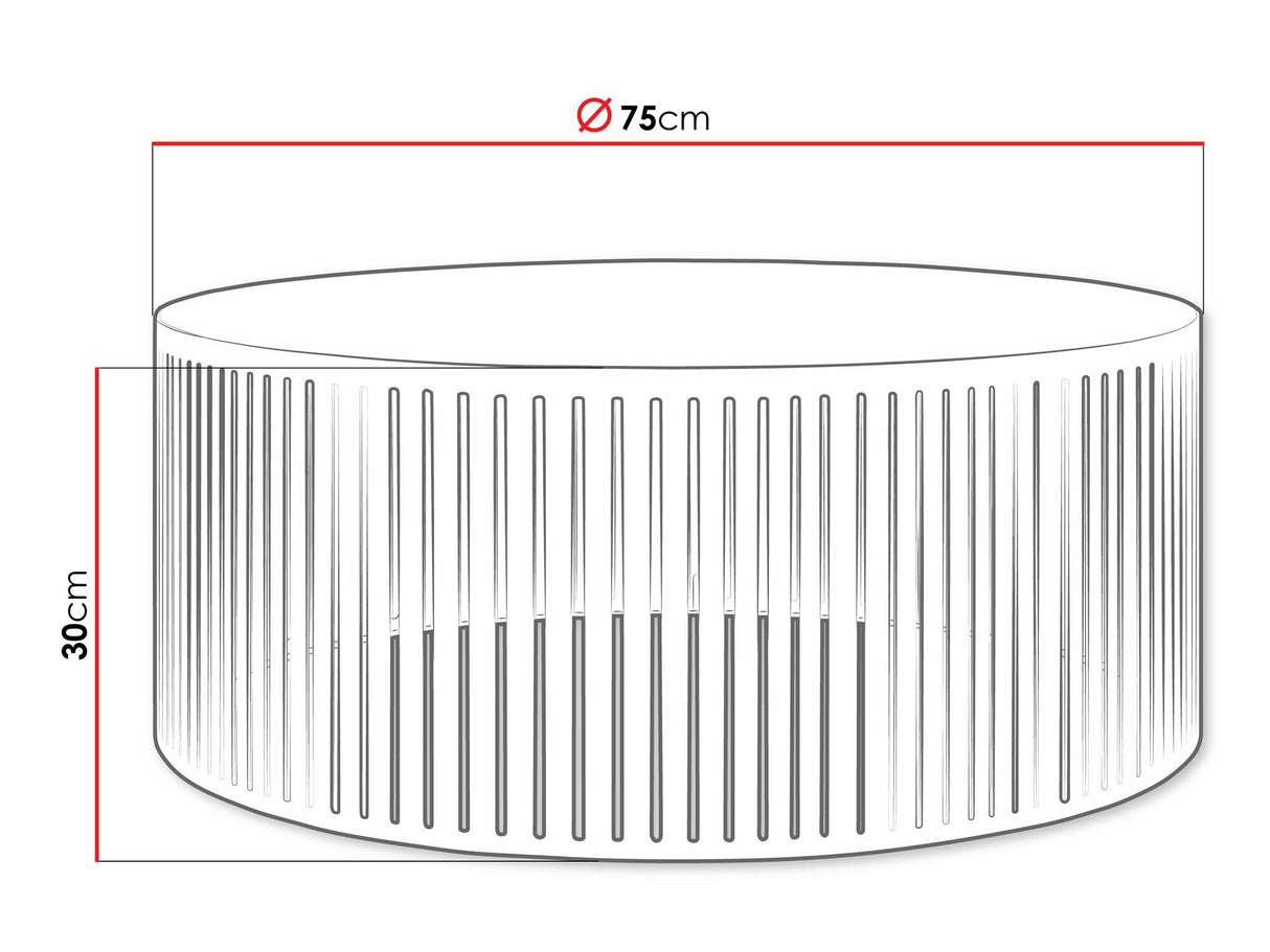 Dohányzóasztal Stolik kawowy VELEDE, Szín: Fekete
