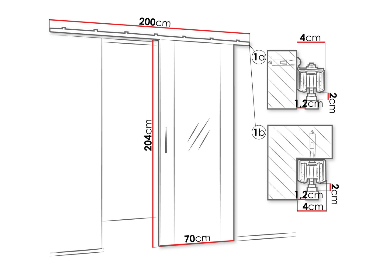 Tolóajtók Drzwi przesuwne ZONDA 70 WZÓR I, Szín: Fehér