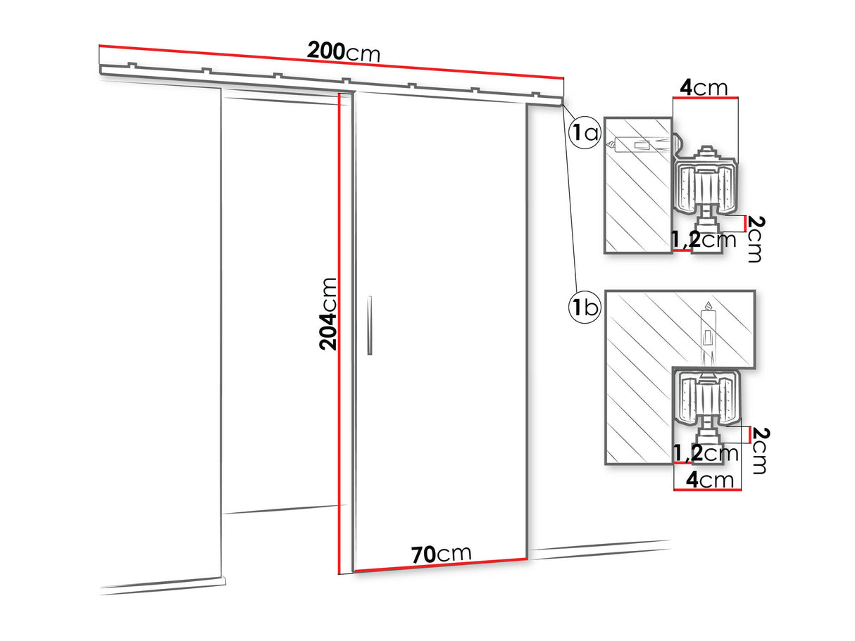 Tolóajtók Drzwi przesuwne ZONDA 70 WZÓR I, Szín: Fehér