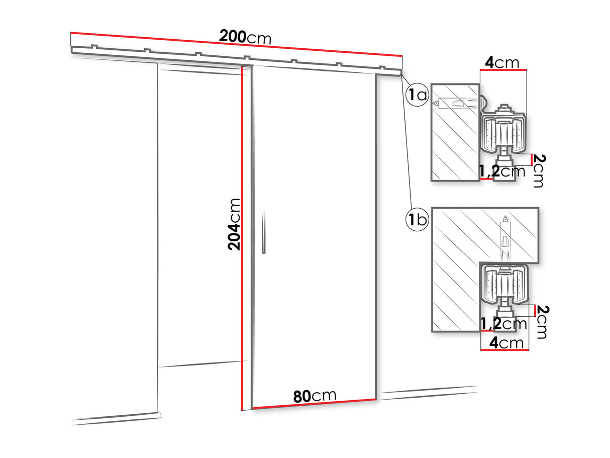 Tolóajtók Drzwi przesuwne ZONDA 80 WZÓR I, Szín: Kasmír