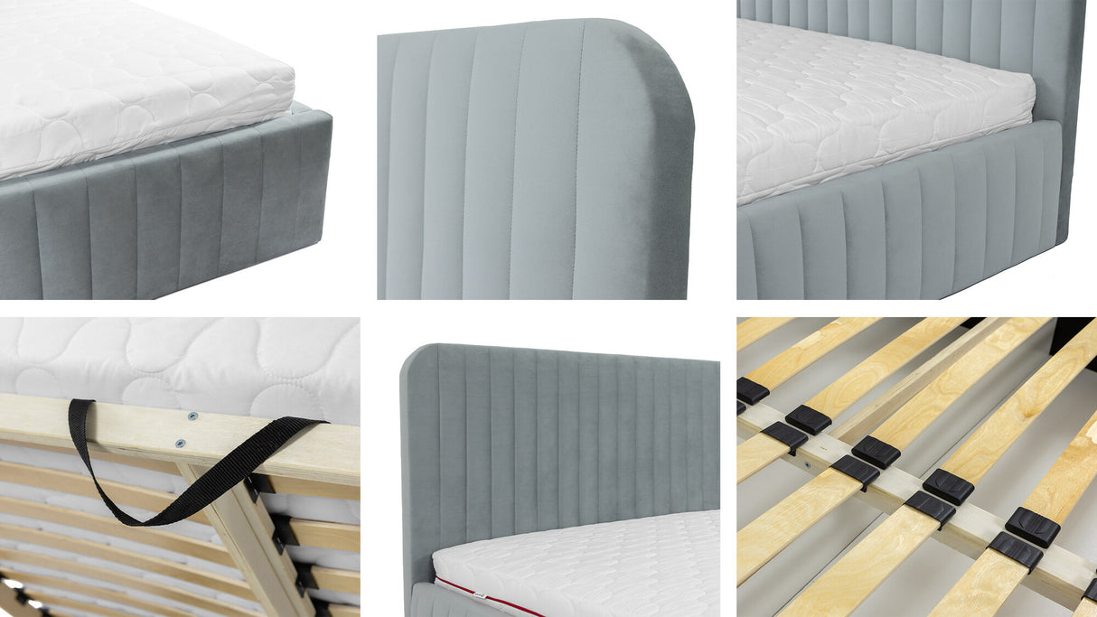 Ágy Łóżko tapicerowane CANIKO, Szín: Velluto 15, Alvó felület mérete: 180 x 200 cm