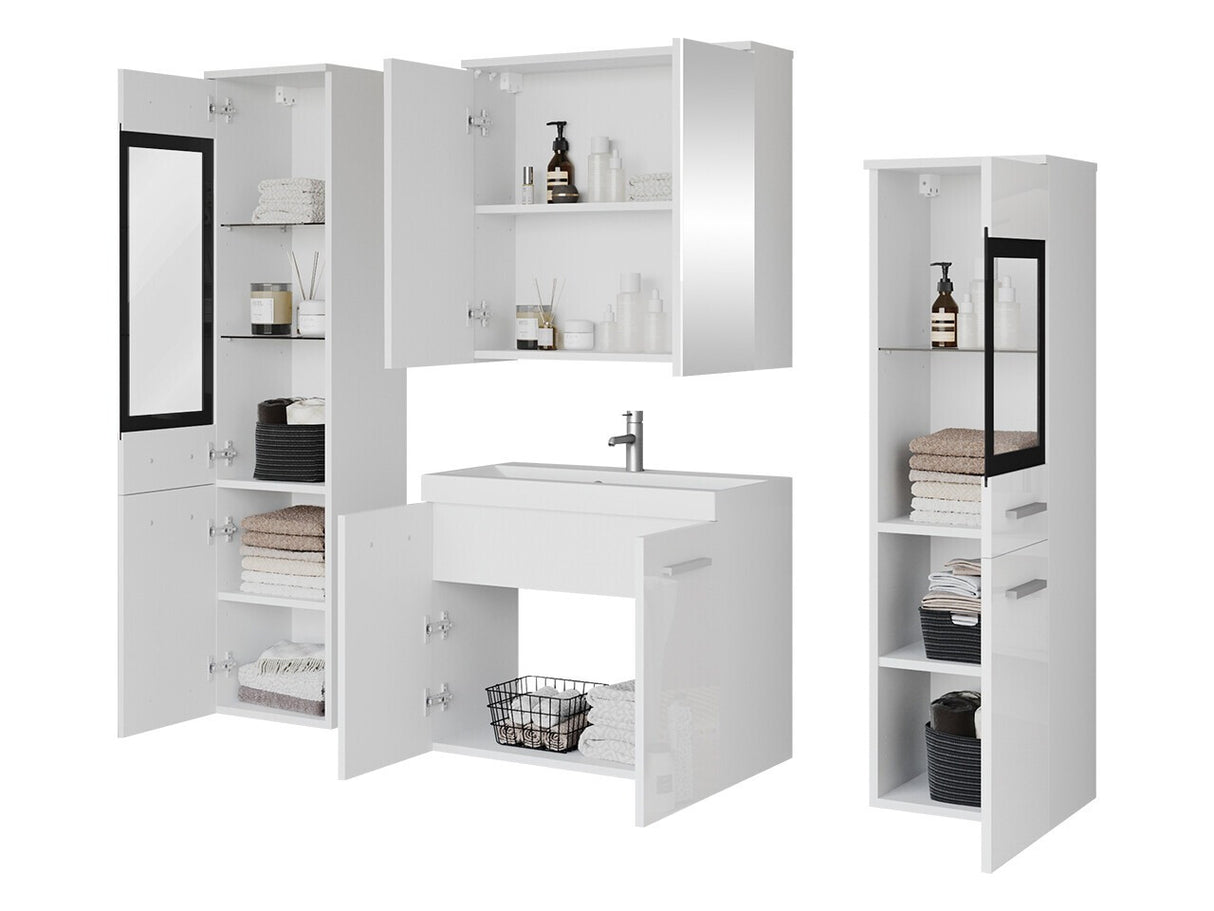 Fürdőszoba garnitúra Madrit II, Szín: Grafit, Led világítás: Nem