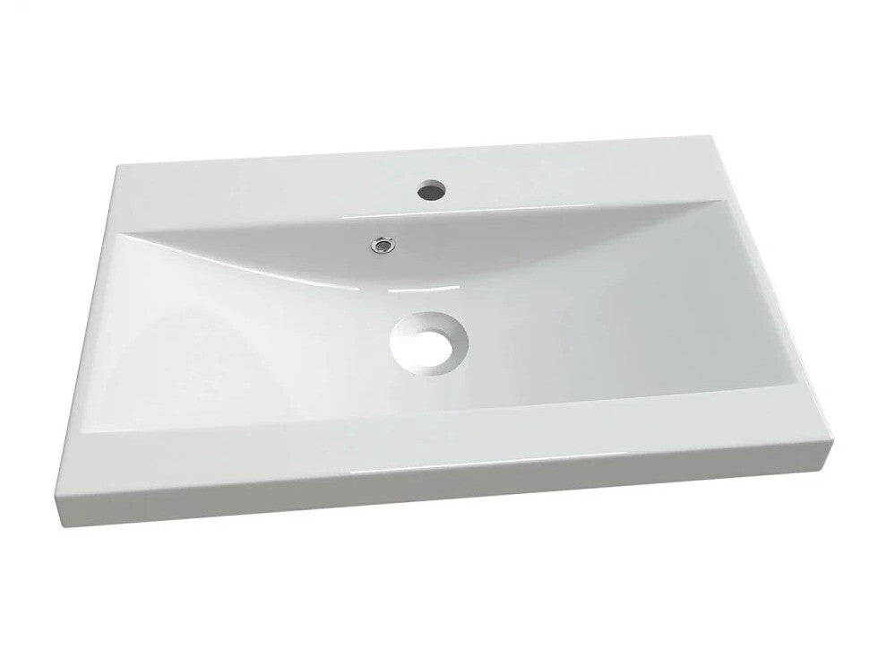 Fürdőszoba garnitúra Madrit II, Szín: Fényes fehér + Fehér, Led világítás: Igen fehér