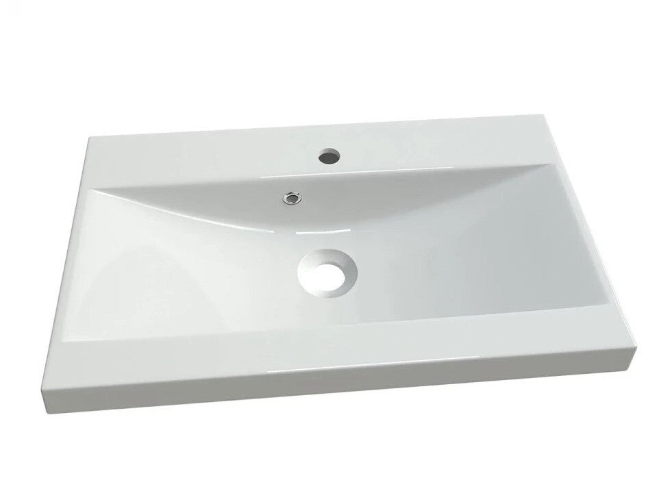 Fürdőszoba garnitúra Madrit II, Szín: Fényes szürke + Fehér, Led világítás: Igen fehér