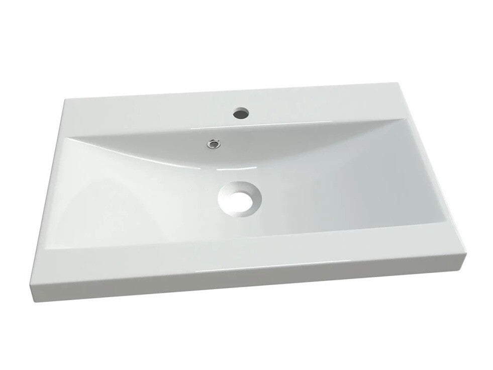 Fürdőszoba garnitúra Madrit II, Szín: Fényes szürke + Gesztenye, Led világítás: Igen fehér