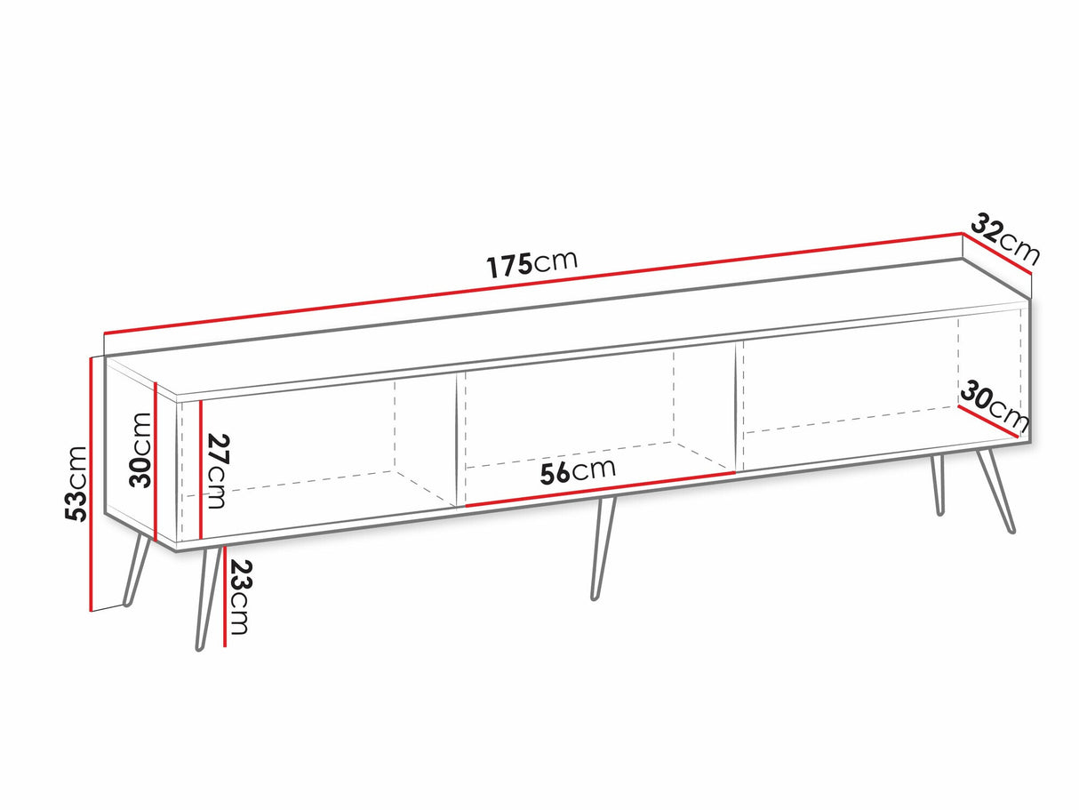 TV-állvány Szafka RTV ORO Közepes sűrűségű farostlemez 175, Szín: Krém