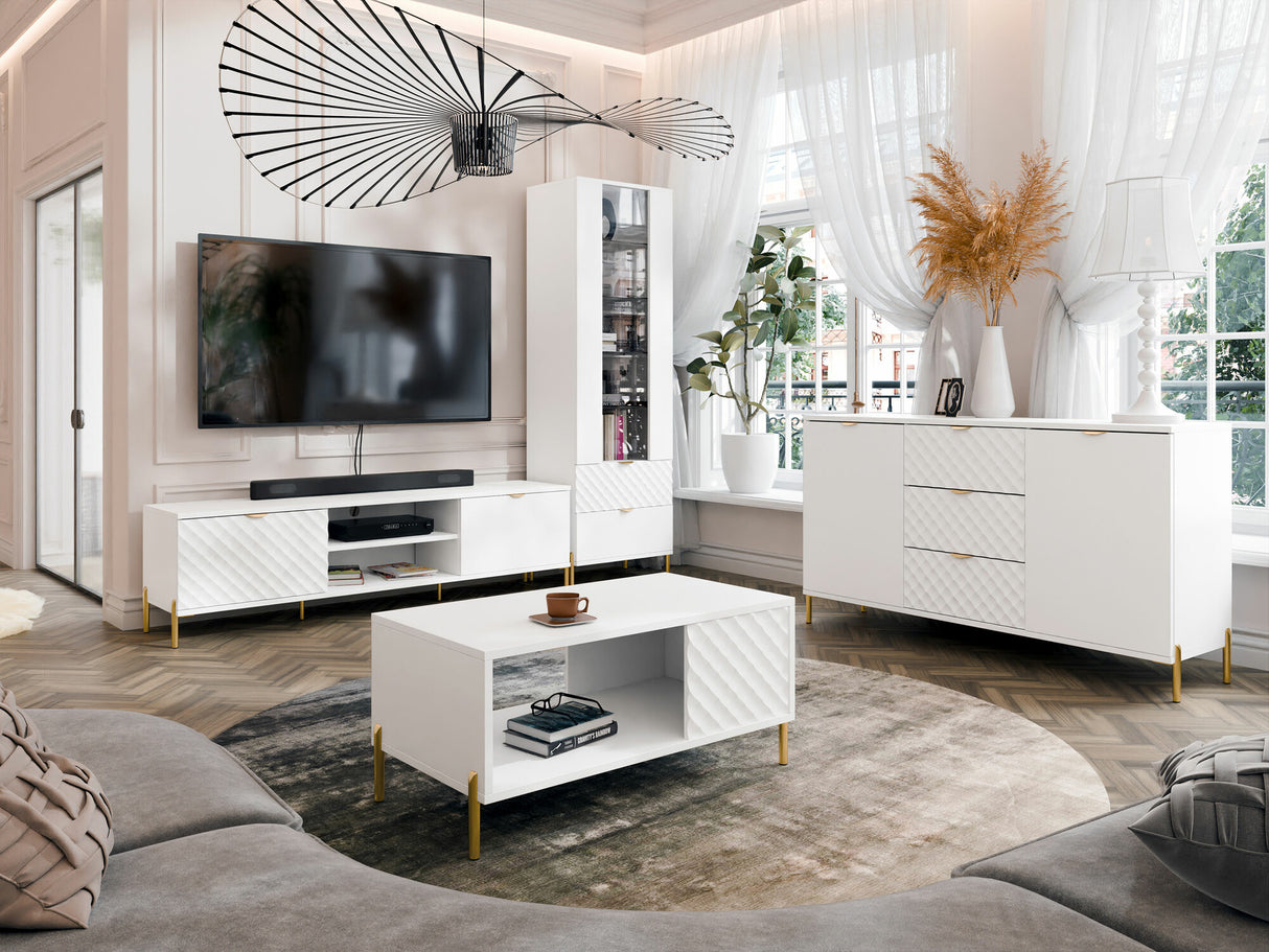 Dohányzóasztal Stolik kawowy LEMIROS Biały