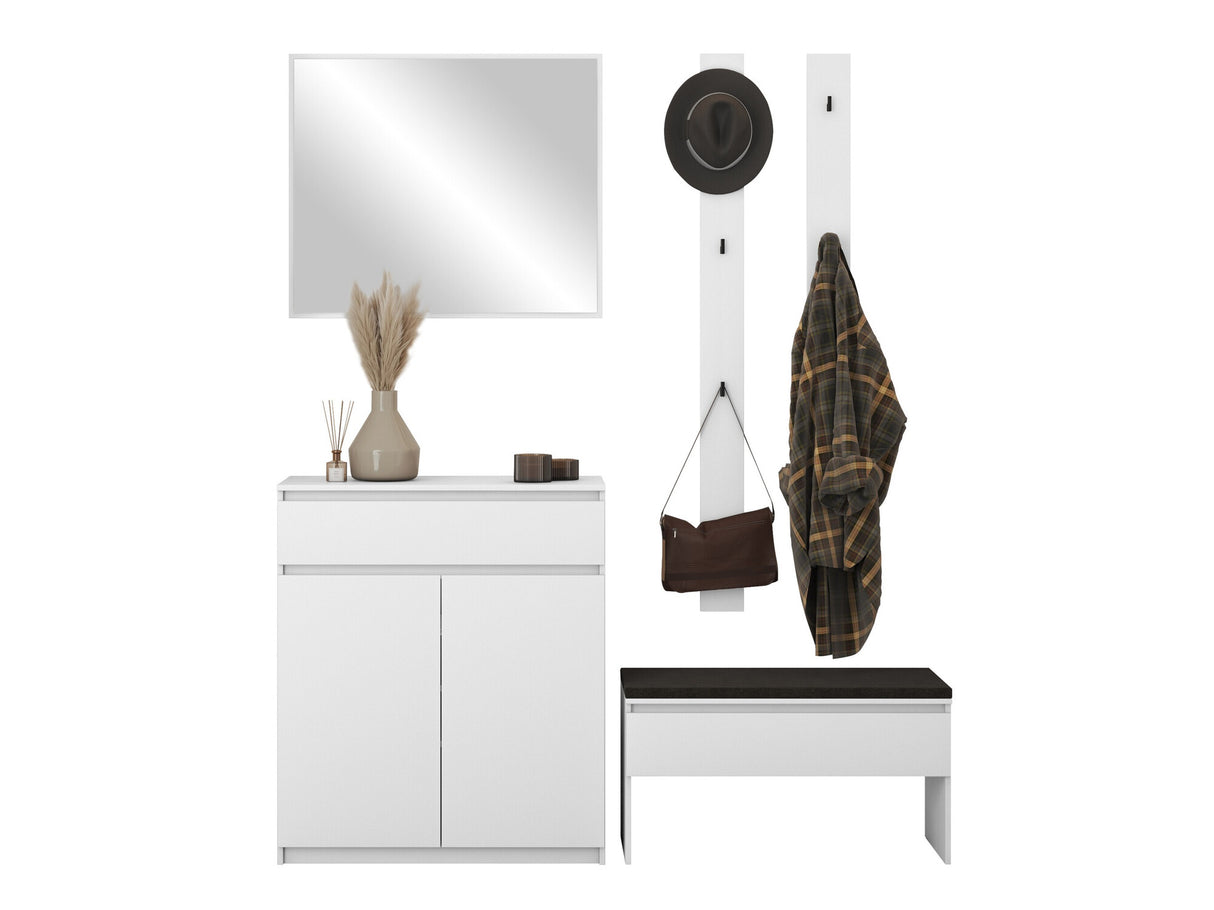 Előszoba garnitúra Garderoba SIMPLY I, Szín: Fehér