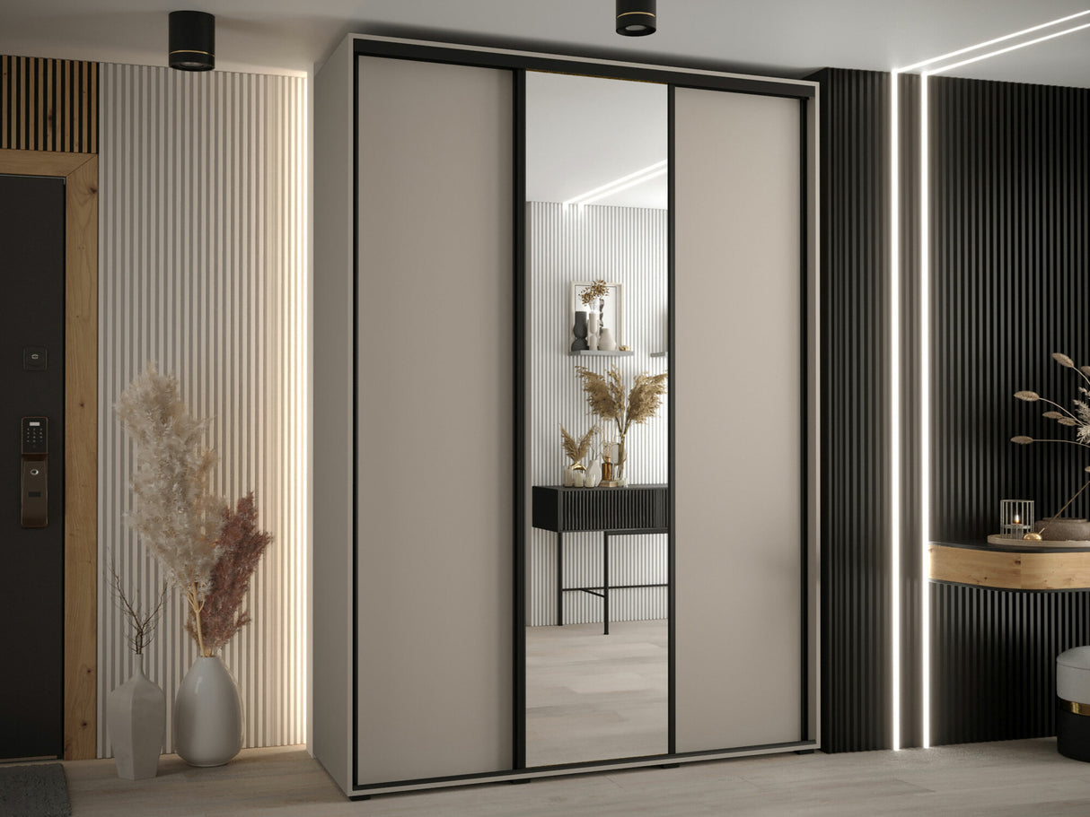 Gardróbszekrény Szafa DAKOTA 3 180 (gł.60) Kaszmir/Kaszmir + Czarny