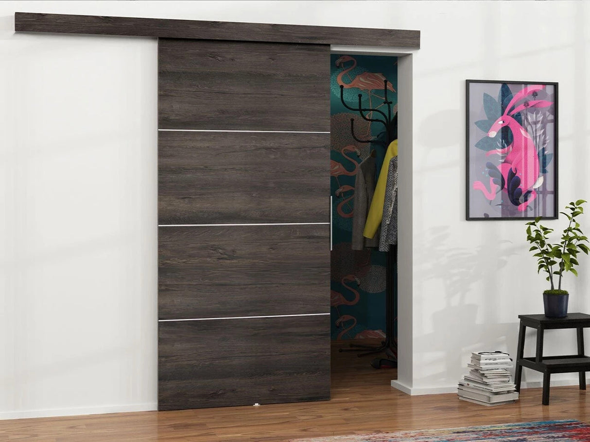 Tolóajtók Drzwi MALIBU PLUS 70 + samodomykacz, Szín: Sötét kőris