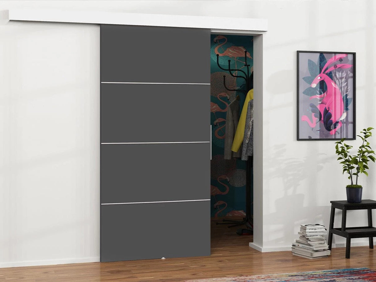 Tolóajtók Drzwi MALIBU PLUS 70 + samodomykacz, Szín: Antracit