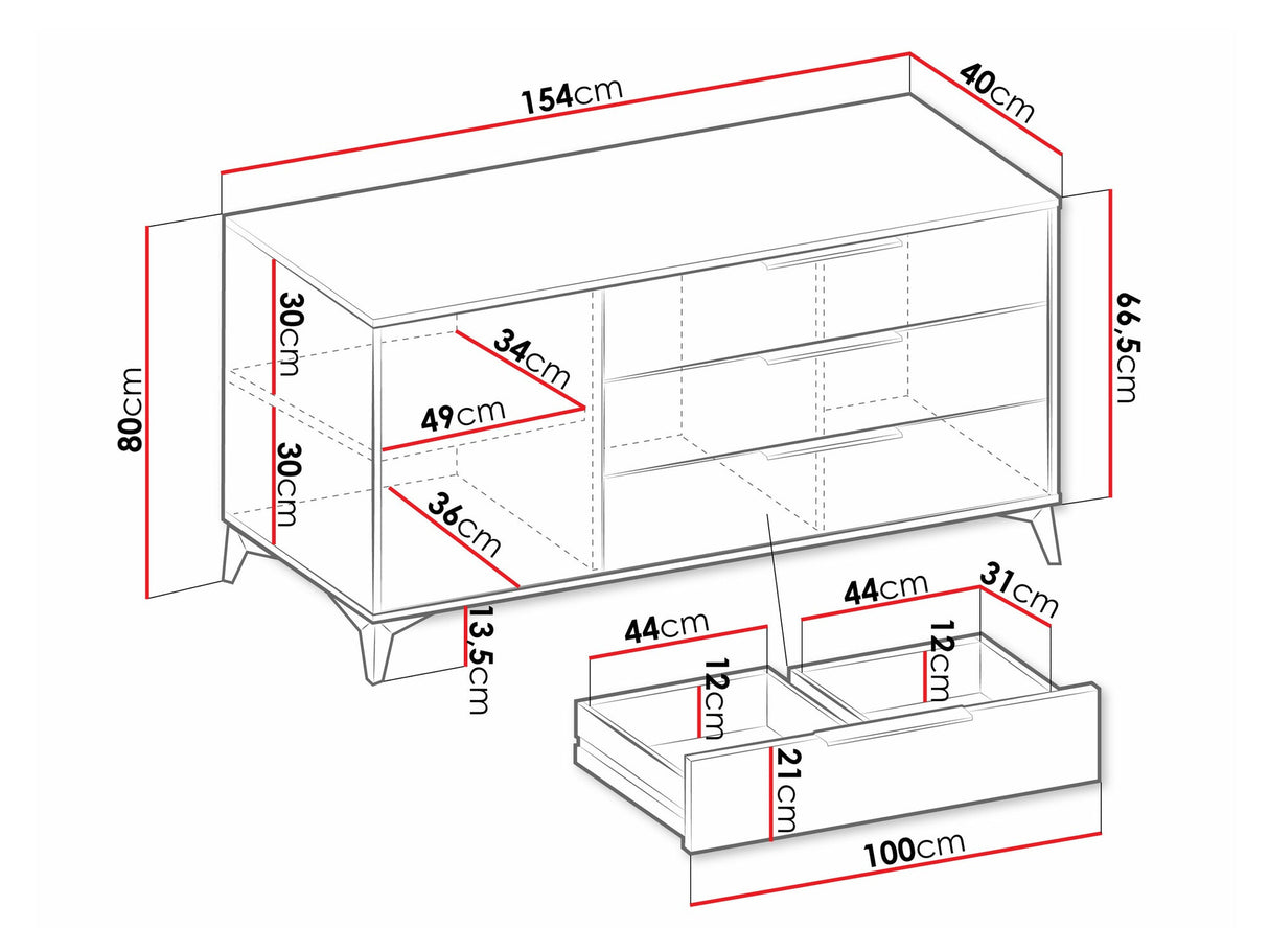 Komód Komoda 1D3SZ XYLIX Beż Piaskowy
